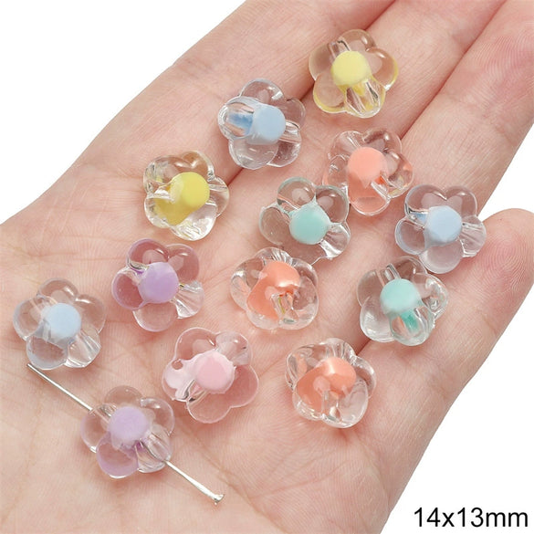 Acrylic Simple Style Fivepointed Star And Round Beads Diy Hair Ornament Accessories