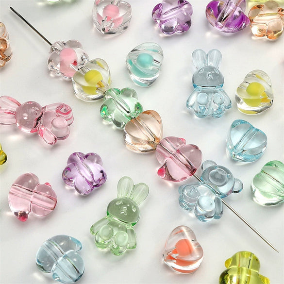 Acrylic Simple Style Fivepointed Star And Round Beads Diy Hair Ornament Accessories