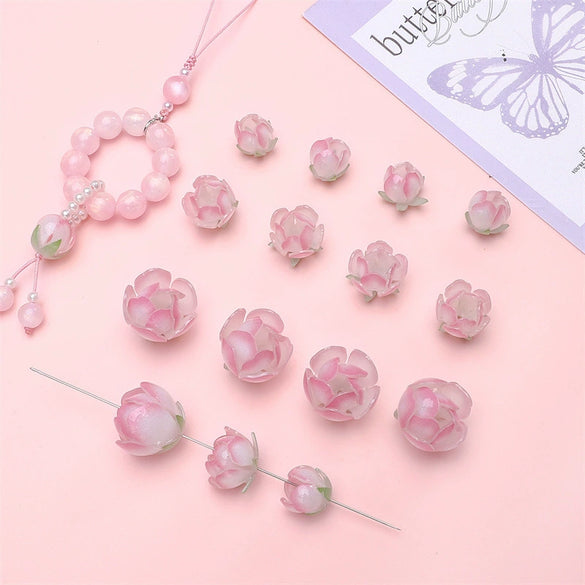 Acrylic Simple Style Handmade Peach Blossom Pendant Beaded Jewelry Accessories Bracelet Necklace
