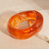 Acrylic Smudged Asymmetrical Wide Handmade Retro Bracelet For Women