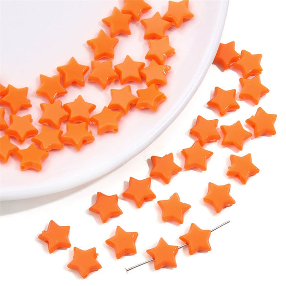 Acrylic Solid Color Fivepointed Star Beads Jewelry Material For Diy Bracelet And Necklace