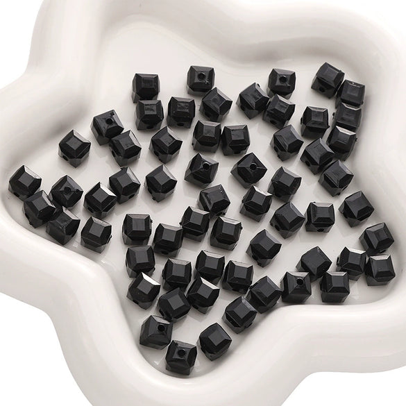 Acrylic Solid Color Square Loose Beads For Handmade Diy Bracelet And Mobile Phone Chain Accessories