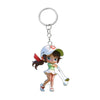 Acrylic Sports Cartoon Characters Basketball Football Theme Keychain 2D Doublesided Printing