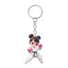 Acrylic Sports Cartoon Characters Basketball Football Theme Keychain 2D Doublesided Printing