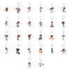 Acrylic Sports Cartoon Characters Basketball Football Theme Keychain 2D Doublesided Printing