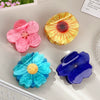 Acrylic Spring Flower Hair Grab Clip With Baking Paint Women's