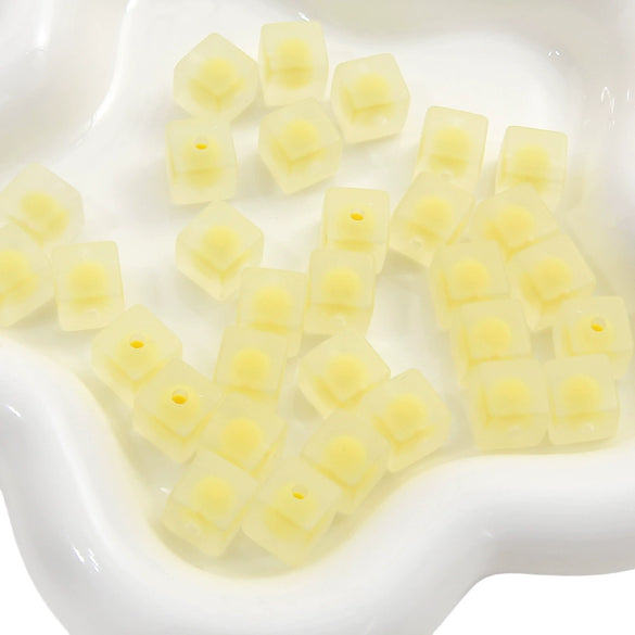 Acrylic Square Beads For Handmade Bracelet And Necklace Accessories Sweet Style Geometric Pattern