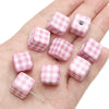 Acrylic Square Beads Plaid Handmade Floral Butterfly Bead Accessories