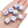 Acrylic Square Beads Plaid Handmade Floral Butterfly Bead Accessories