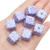 Acrylic Square Beads Plaid Handmade Floral Butterfly Bead Accessories