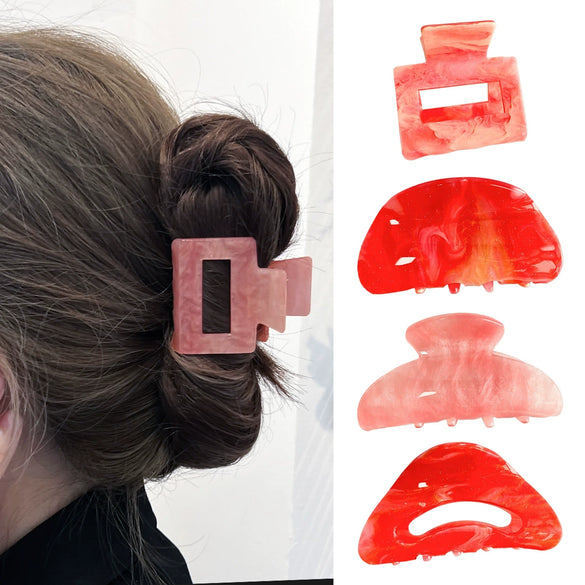 Acrylic Square Semiround Handmade Sweet Fashion Women's Hair Shark Clip Accessories
