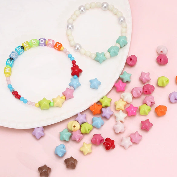 Acrylic Star Beads Handmade Jewelry Accessories For Bracelet Necklace Pendant