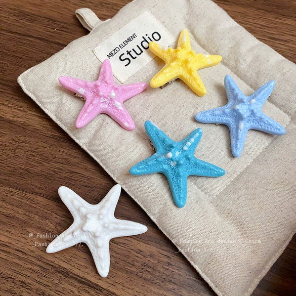 Acrylic Starfish Duck Bill Clip Handmade Women's Hair Accessories