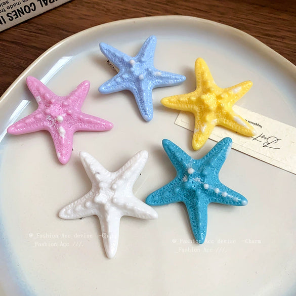 Acrylic Starfish Duck Bill Clip Handmade Women's Hair Accessories