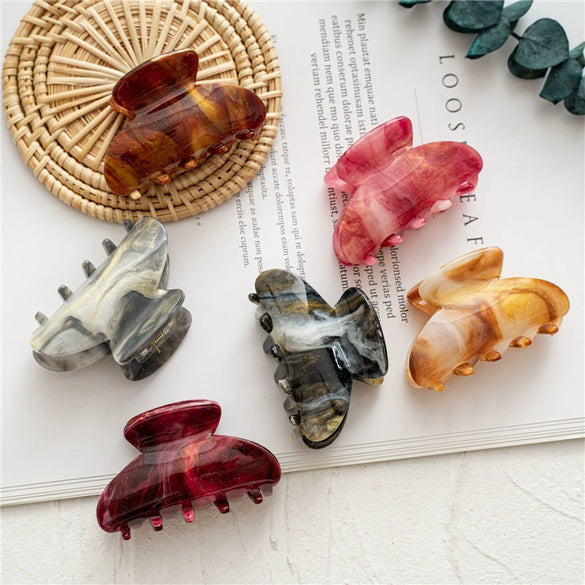 Acrylic Starry Sky Shark Clip Women's Casual Style Ponytail Headwear With Seiko Craft