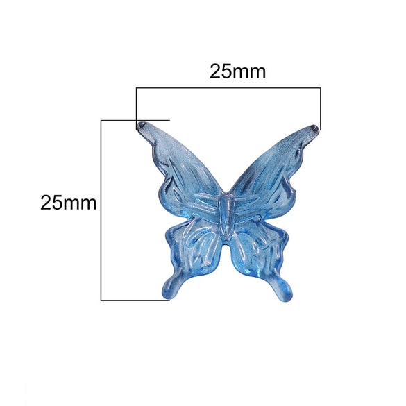 Acrylic Transparent Twocolor Gradient Butterfly Handmade Necklace Pendant Material Accessories