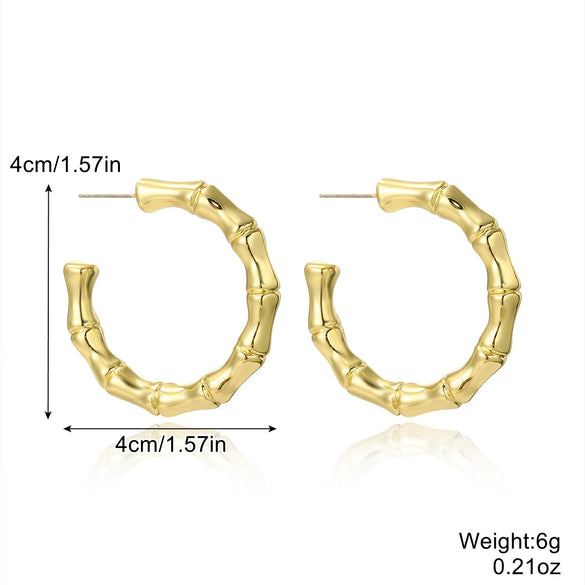 Acrylic Water Drop Earrings Geometric Style Stainless Steel Ear Needle Electroplated