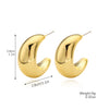 Acrylic Water Drop Earrings Geometric Style Stainless Steel Ear Needle Electroplated
