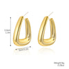 Acrylic Water Drop Earrings Geometric Style Stainless Steel Ear Needle Electroplated