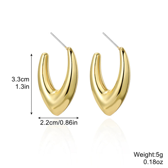 Acrylic Water Drop Earrings Geometric Style Stainless Steel Ear Needle Electroplated