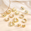 Acrylic Water Drop Earrings Geometric Style Stainless Steel Ear Needle Electroplated