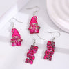 Acrylic Women's Earrings With Bow Tie Letter Pattern And Paint Design