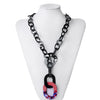 Acrylic Women's Necklace Bead Chain Geometric Baking Varnish Hip Hop Jewelry