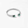 Adjustable Open Ring S925 Silver Geometric Retro Fashion Women's Ring With Electroplating Treatment