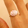 Adjustable Open Ring Stainless Steel Marine Animal Style Electroplated
