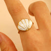 Adjustable Open Ring Stainless Steel Marine Animal Style Electroplated
