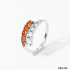 Adjustable Opening Ring Stainless Steel Zircon Inlay Simple Geometric Electroplated Women's Ring