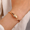 Adjustable Snake Design Alloy Bracelet With Electroplating For Men And Women