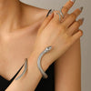 Adjustable Snake Design Alloy Bracelet With Electroplating For Men And Women