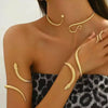 Adjustable Snake Design Alloy Bracelet With Electroplating For Men And Women