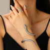 Adjustable Snake Design Alloy Bracelet With Electroplating For Men And Women