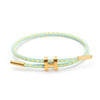 Adjustable Stainless Steel Wire Rope Bracelet With 3D Hard Gold Electroplated Letters Numbers Text Pattern Waterproof Titanium Steel