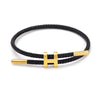 Adjustable Stainless Steel Wire Rope Bracelet With 3D Hard Gold Electroplated Letters Numbers Text Pattern Waterproof Titanium Steel