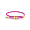 Adjustable Stainless Steel Wire Rope Bracelet With 3D Hard Gold Electroplated Letters Numbers Text Pattern Waterproof Titanium Steel