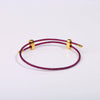 Adjustable Waterproof Bracelet With Lucky Beads Made Of Steel Wire Red Rope And Leather Rope Electroplated Sand Gold Diy Bracelet Accessories