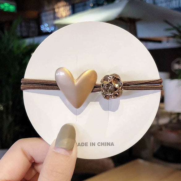 Adult Crystal Handmade Threedimensional Knotted High Elasticity Hair Accessory Hair Tie Hair Band Hair Ring
