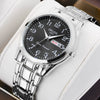 Adult Watch Alloy Case And Strap Round Dial Digital Quartz Luminous Waterproof