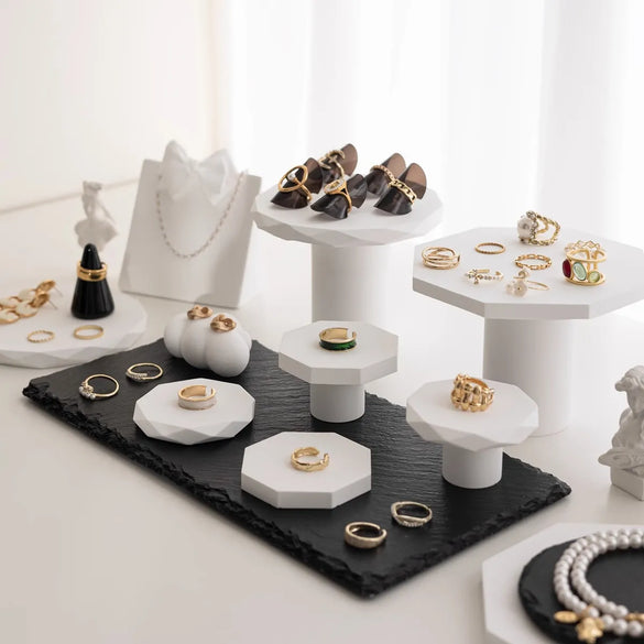 Advanced Sense Solid Color Gypsum Patchwork Jewelry Rack