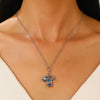 Aircraft Suitcase Pendant Necklace For Women Alloy Electroplated Creative Design Regular Chain