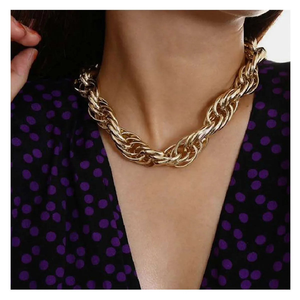 Fashion U Shape Alloy Plating Women's Necklace