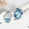 Allmatch Alloy Heartshaped Ocean Series Cartoon Cute Brooch Jewelry With Electroplating