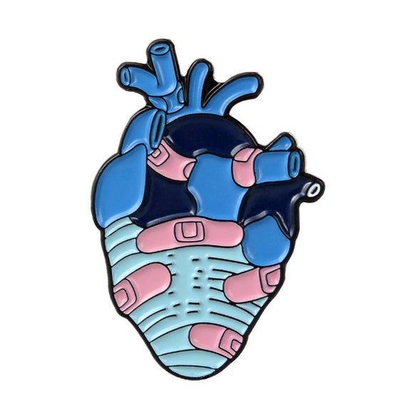 Allmatch Alloy Heartshaped Ocean Series Cartoon Cute Brooch Jewelry With Electroplating