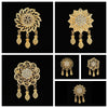 Allmatch Classic Alloy Geometric Pendant And Brooch Jewelry With Electroplating Decoration