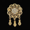 Allmatch Classic Alloy Geometric Pendant And Brooch Jewelry With Electroplating Decoration