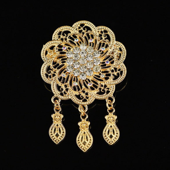 Allmatch Classic Alloy Geometric Pendant And Brooch Jewelry With Electroplating Decoration