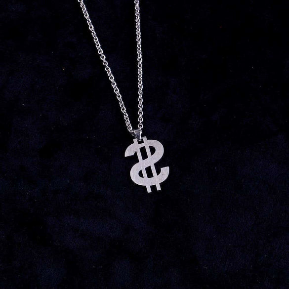 Allmatch Dollar Symbol Pendant Couple Necklace For Students Alloy Material With Electroplating Featuring Animal And Zodiac Patterns